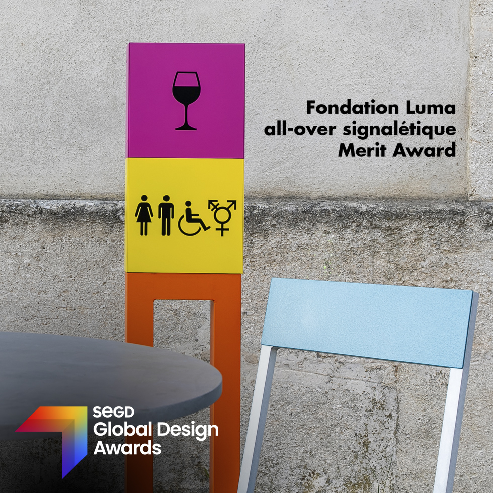 signalétique LUMA – Parc des Ateliers Merit Award SEGD